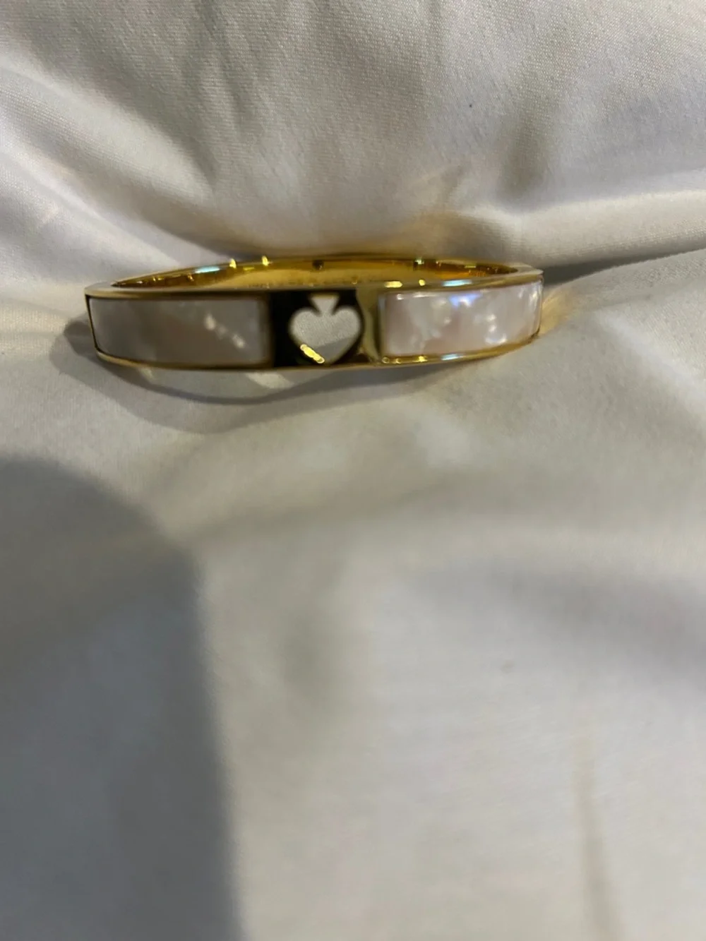 kate spade Gold-tone Bangle White Mother-of-Pearl sophisticated dainty cute - Picture 2 of 10